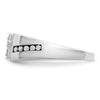14k White Gold 1/4 carat Lab Grown Diamond VS/SI+ G+ Complete Cross Men's Band
