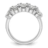 14k White Gold 3 3/8 carat Lab Grown Diamond VS/SI+ G+ Ten Stone Complete Double Row Band