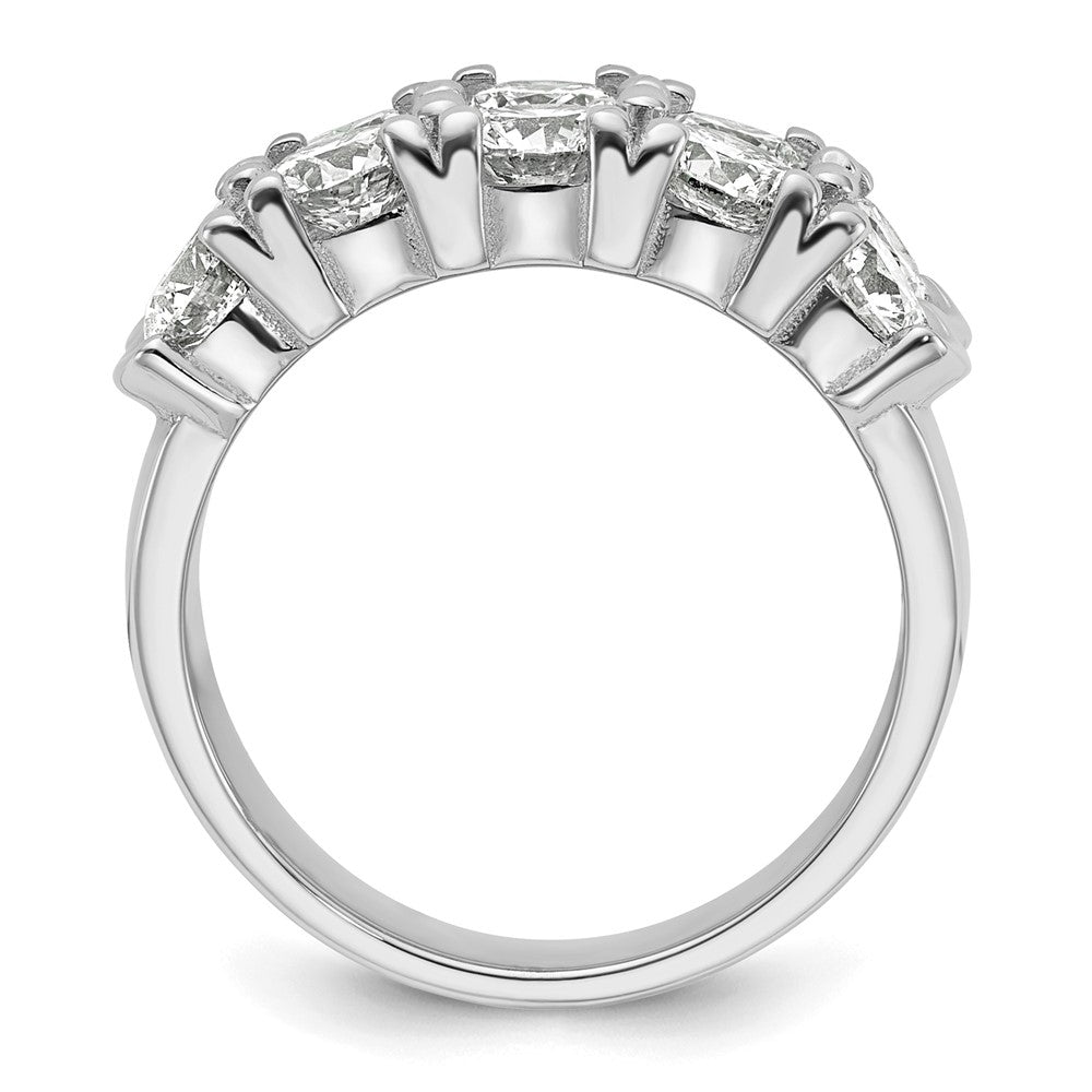 14k White Gold 3 3/8 carat Lab Grown Diamond VS/SI+ G+ Ten Stone Complete Double Row Band