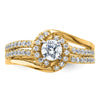 14k 3/4 carat Lab Grown Diamond VS/SI+ G+ Round Complete Engagement Ring