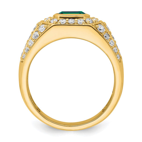 Gold Diamond and Gemstone Mens Rings