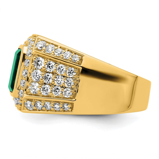 Gold Diamond and Gemstone Mens Rings