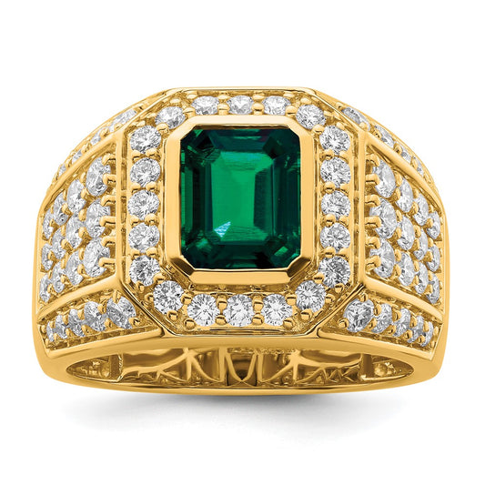 Gold Diamond and Gemstone Mens Rings
