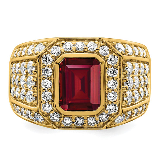 Gold Diamond and Gemstone Mens Rings