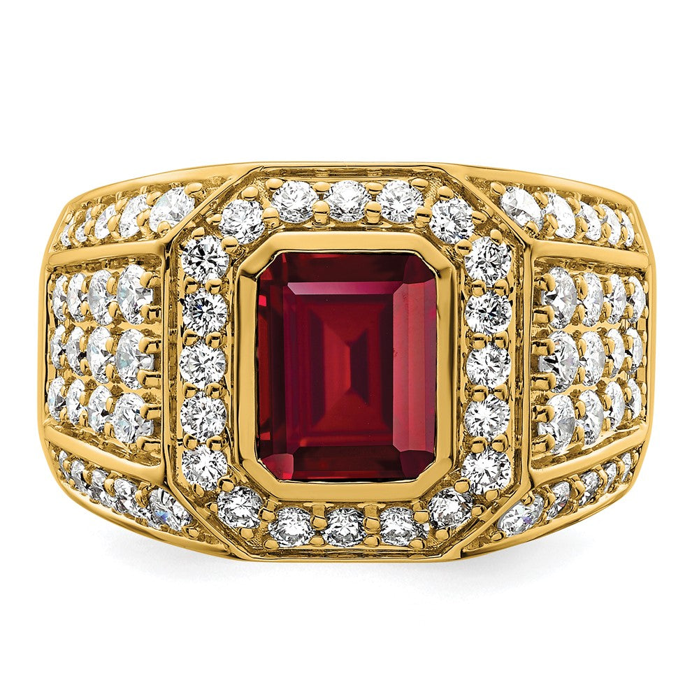 Gold Diamond and Gemstone Mens Rings