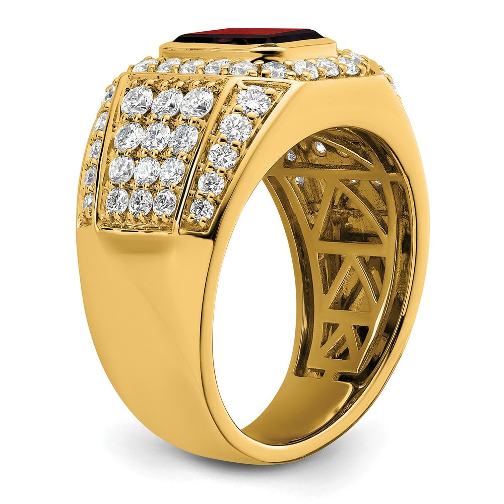 Gold Diamond and Gemstone Mens Rings