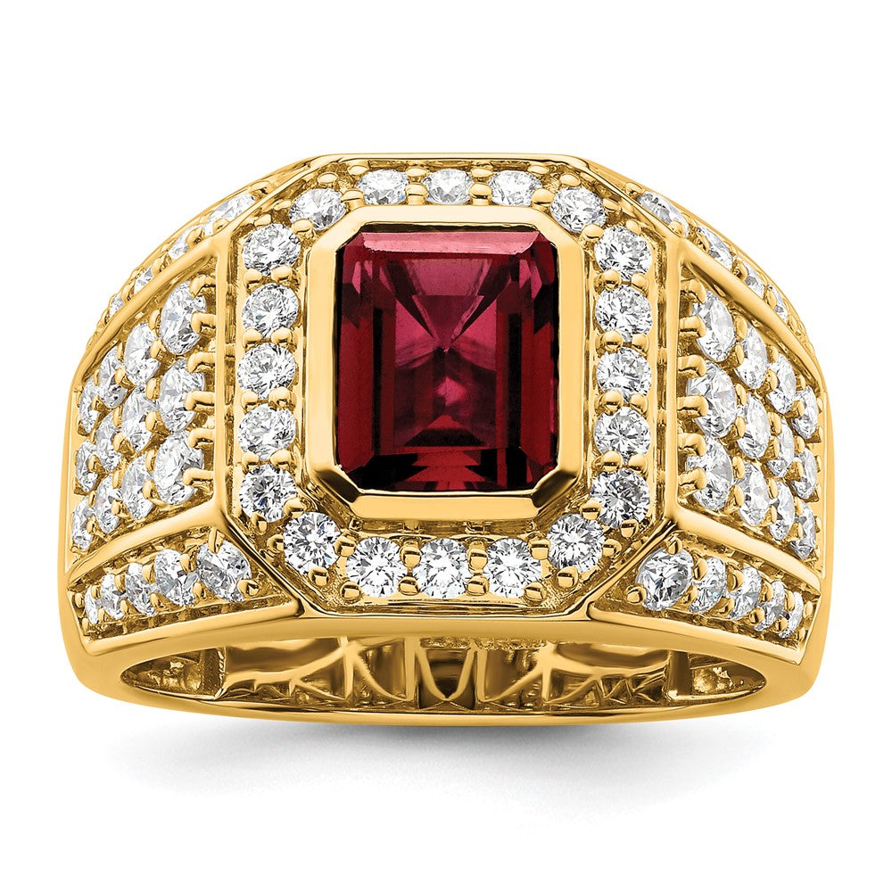 Gold Diamond and Gemstone Mens Rings