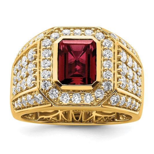 Gold Diamond and Gemstone Mens Rings