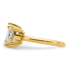 14k Two Stone 1 carat Pear and 1 carat Cushion Ring Mounting