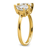 14k Two Stone 1 carat Pear and 1 carat Cushion Ring Mounting