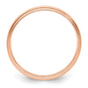 Lightweight Milgrain Half Round Band — 3 mm