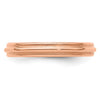 Lightweight Milgrain Half Round Band — 3 mm