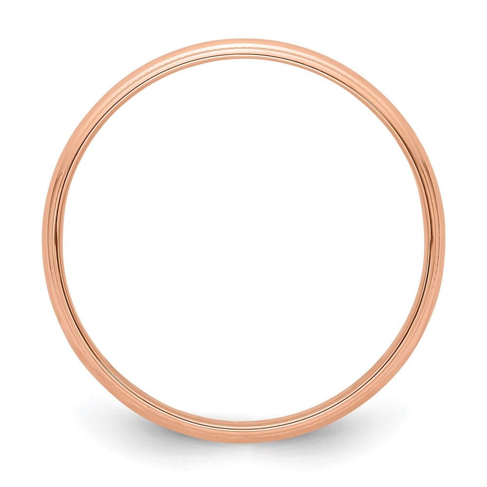 Lightweight Milgrain Half Round Band — 4 mm