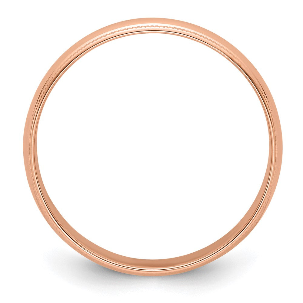 Lightweight Milgrain Half Round Band — 5 mm