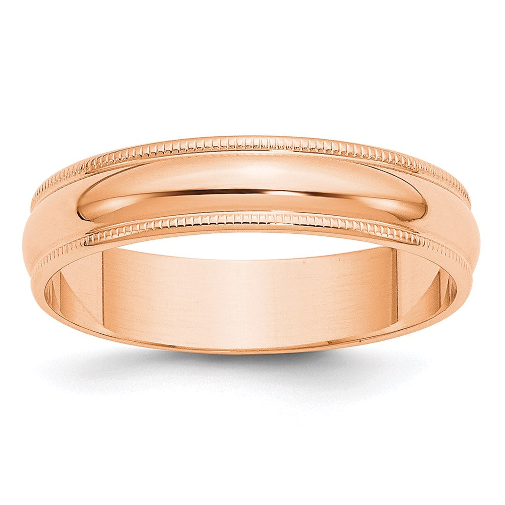 Lightweight Milgrain Half Round Band