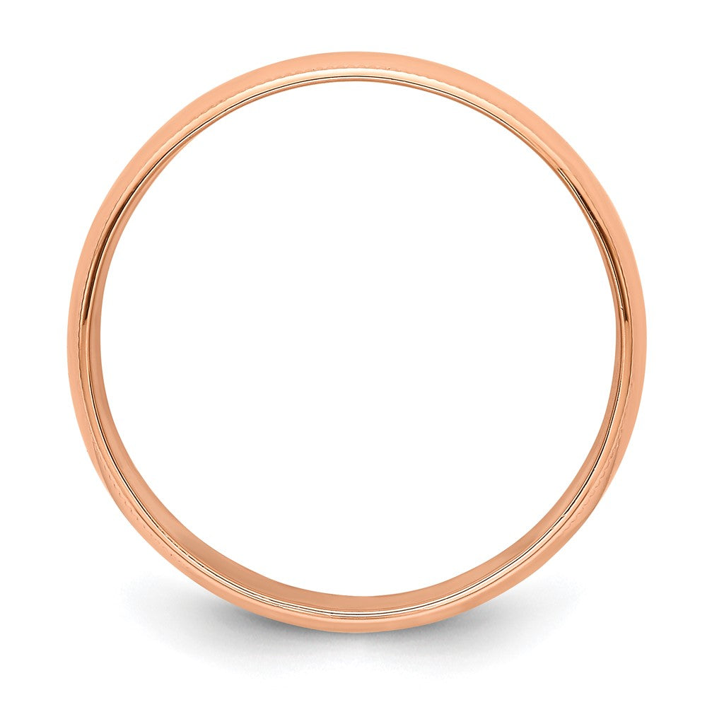 Lightweight Milgrain Half Round Band — 6 mm
