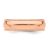 Lightweight Milgrain Half Round Band — 6 mm
