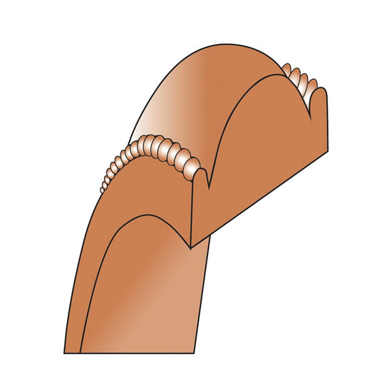 Lightweight Milgrain Half Round Band — 3 mm