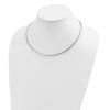 14k Two-tone 2mm Reversible White and Yellow 16 inch Omega Necklace Plus 2 inch Heart Chain Extender