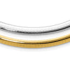 14k Two-tone 5mm Lightweight Reversible 16 inch Omega Necklace Plus 2 inch Heart Chain Extender