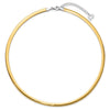 14k Two-tone 5mm Lightweight Reversible 18 inch Omega Necklace Plus 2 inch Heart Chain Extender