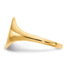 Gold Polished Circle Closed Back Signet Ring — 11x9.5 mm
