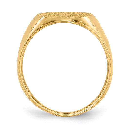 18k 16.0x13.0mm Closed Back Signet Ring