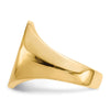 Gold Polished Tall Oval Signet Rings