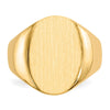 Gold Polished Tall Oval Signet Rings
