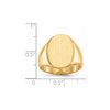 Gold Polished Tall Oval Signet Rings