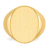Gold Polished Tall Oval Signet Rings