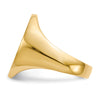 Gold Polished Tall Oval Signet Rings