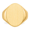 Gold Polished Tall Oval Signet Rings