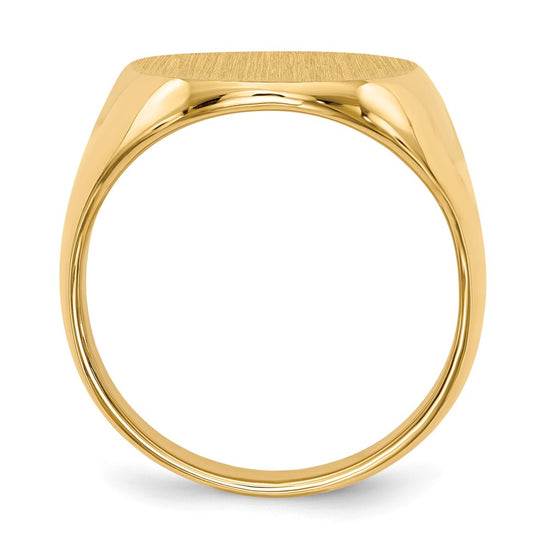 Gold Polished Tall Oval Signet Rings