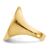 Gold Polished Tall Oval Signet Rings
