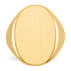 Gold Polished Tall Oval Signet Rings