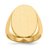 Gold Polished Tall Oval Signet Rings