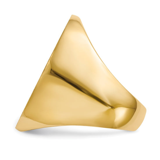 Gold Polished Tall Oval Signet Rings