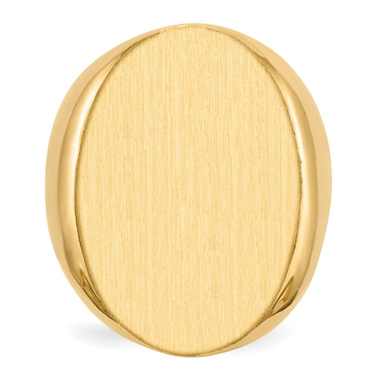 Gold Polished Tall Oval Signet Rings