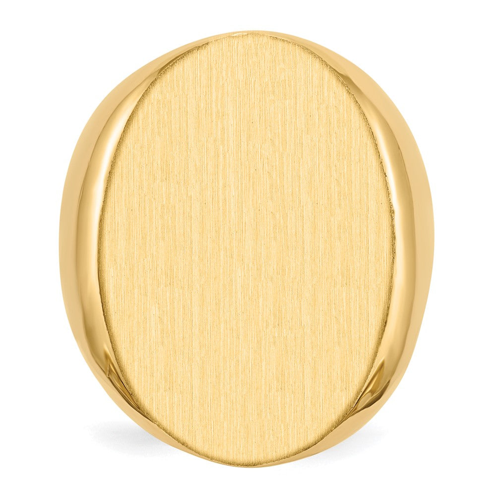 Gold Polished Tall Oval Signet Rings
