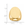 Gold Polished Tall Oval Signet Rings