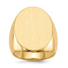Gold Polished Tall Oval Signet Rings
