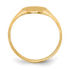 Gold Polished Circle Open Back Signet Ring — 10k Yellow Gold