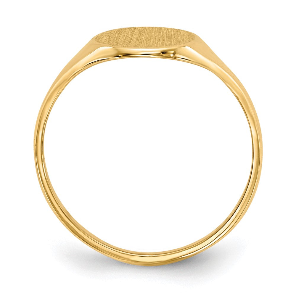 Gold Polished Circle Open Back Signet Ring — 10k Yellow Gold