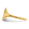 Gold Polished Circle Open Back Signet Ring — 10k Yellow Gold