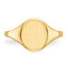 Gold Polished Circle Open Back Signet Ring — 14k Yellow Gold