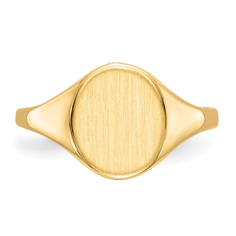 Gold Polished Circle Open Back Signet Ring — 14k Yellow Gold
