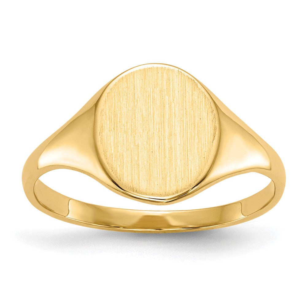 Gold Polished Circle Open Back Signet Ring — 10k Yellow Gold