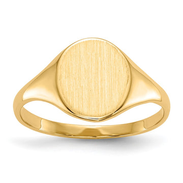 Gold Polished Circle Open Back Signet Ring — 10k Yellow Gold
