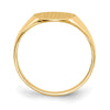 Gold Polished Circle Open Back Signet Ring — 14k Yellow Gold